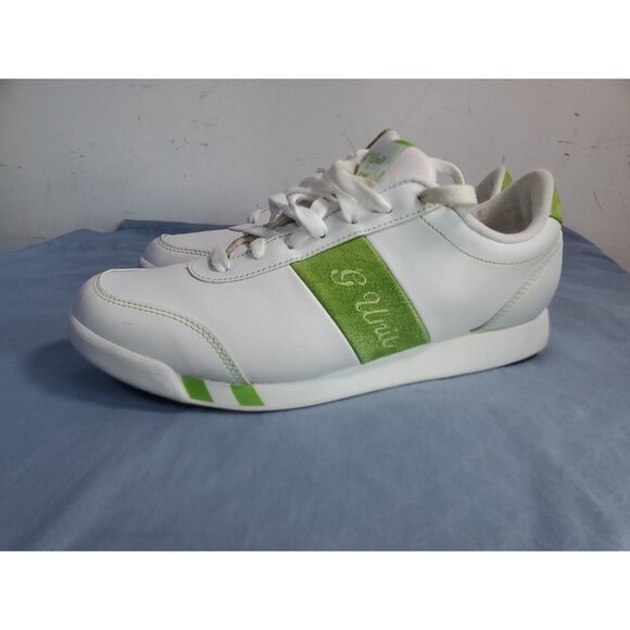 Reebok G Unit White & Green Leather Sneaker  Shoes Women's Size 9 Vintage - Picture 13 of 16
